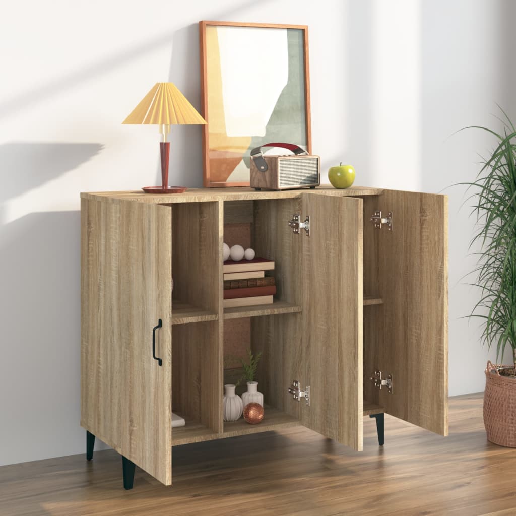 Skjenk sonoma eik 90x34x80 cm konstruert tre