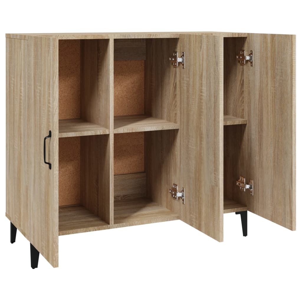 Skjenk sonoma eik 90x34x80 cm konstruert tre