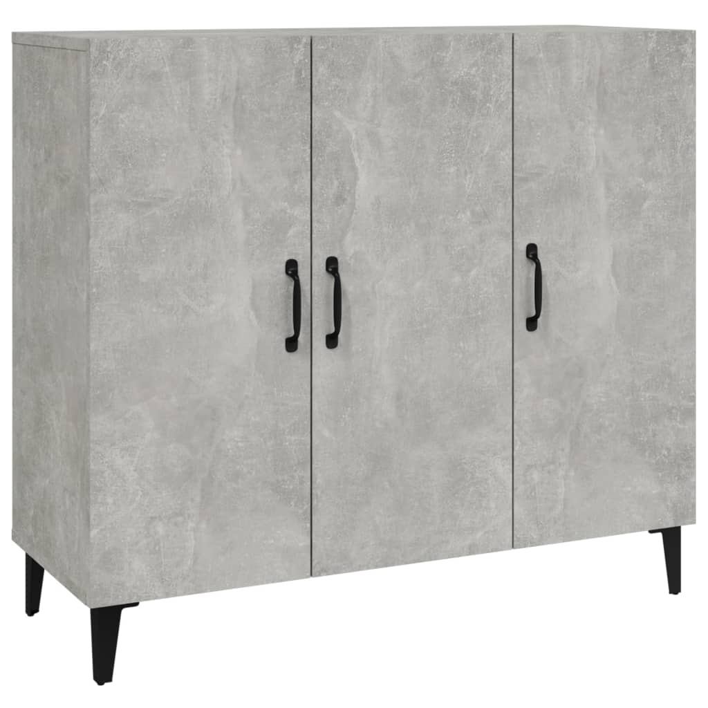 Skjenk betonggrå 90x34x80 cm konstruert tre