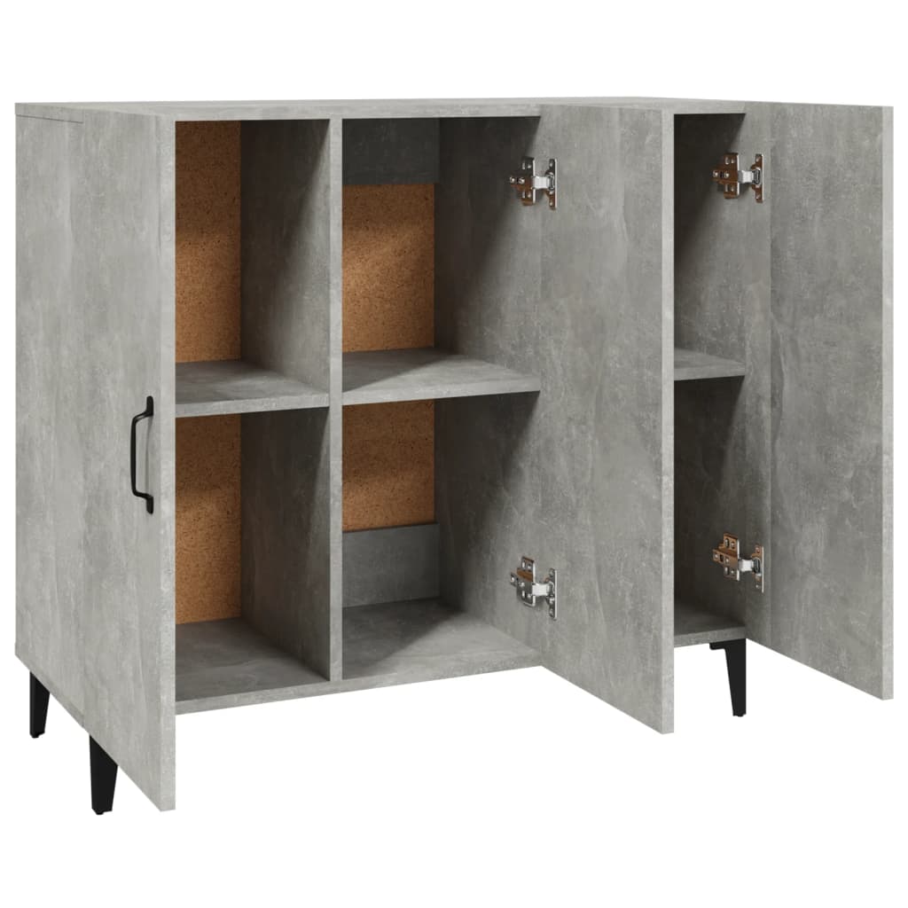Skjenk betonggrå 90x34x80 cm konstruert tre