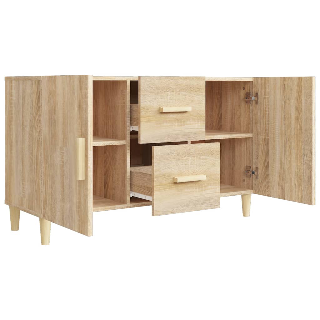 Skjenk sonoma eik 100x36x60 cm konstruert tre