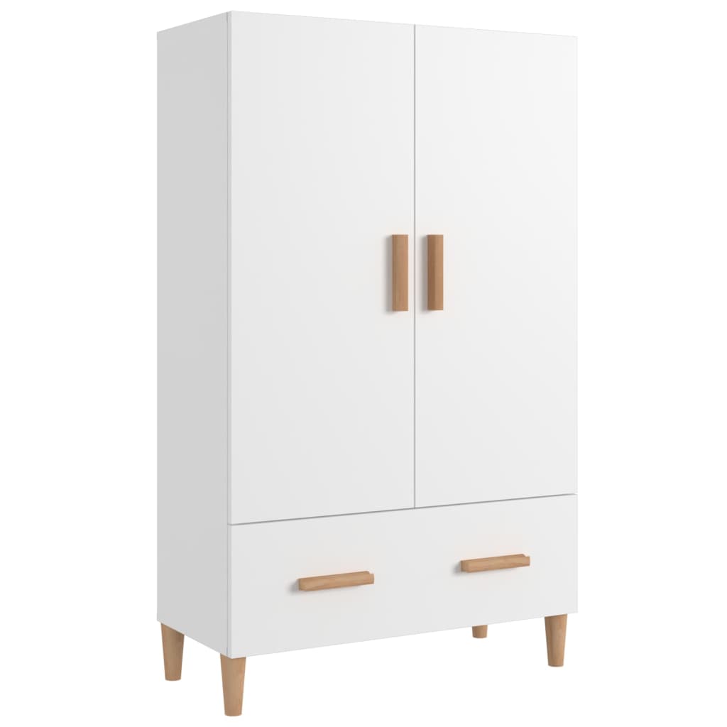 Highboard hvit 70x31x115 cm konstruert tre
