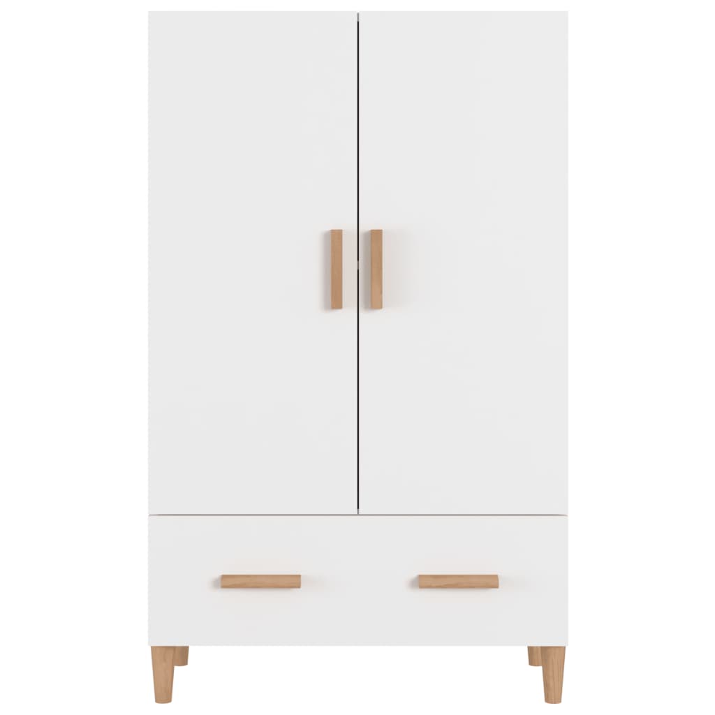 Highboard hvit 70x31x115 cm konstruert tre