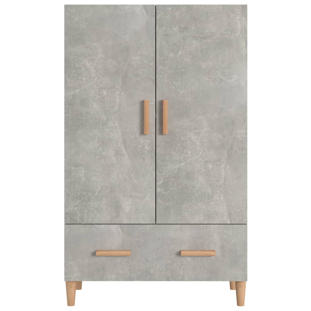 Highboard betonggrå 70x31x115 cm konstruert tre
