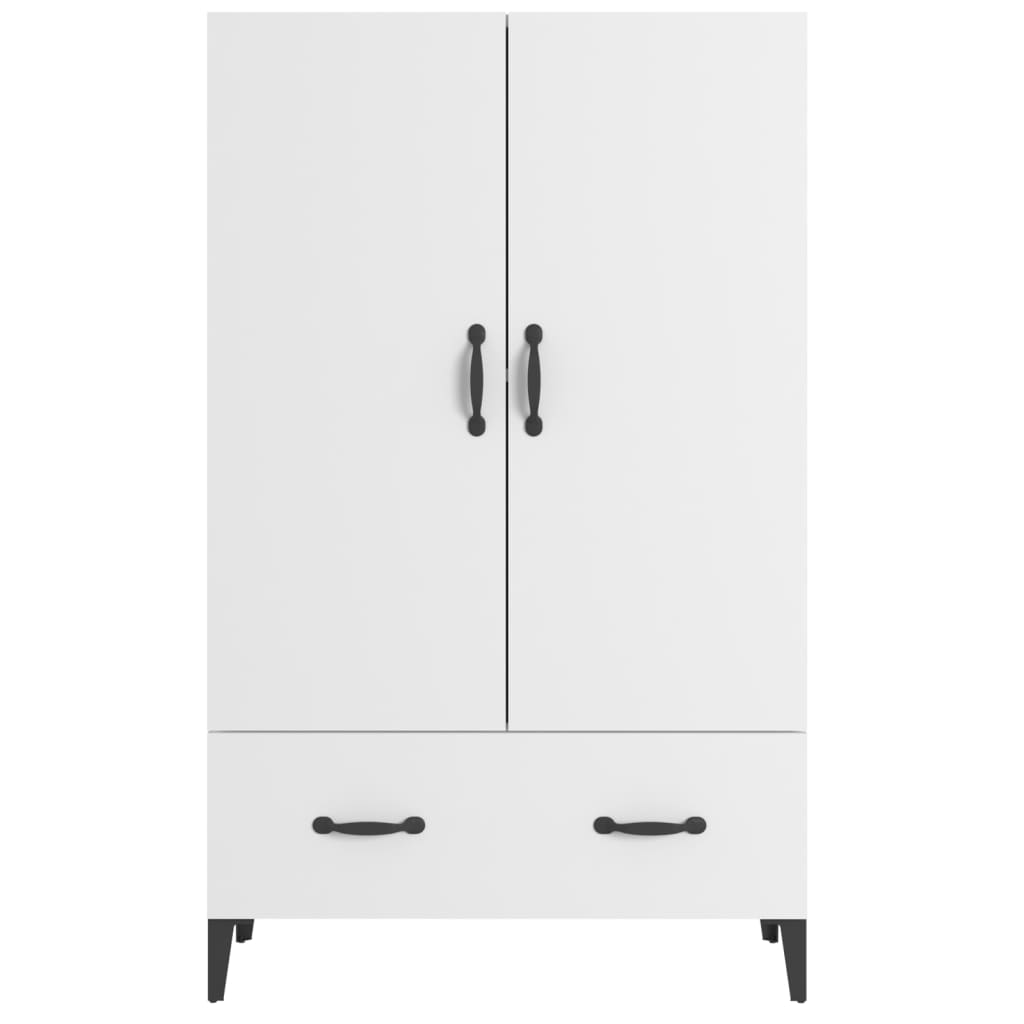 Highboard hvit 70x31x115 cm konstruert tre