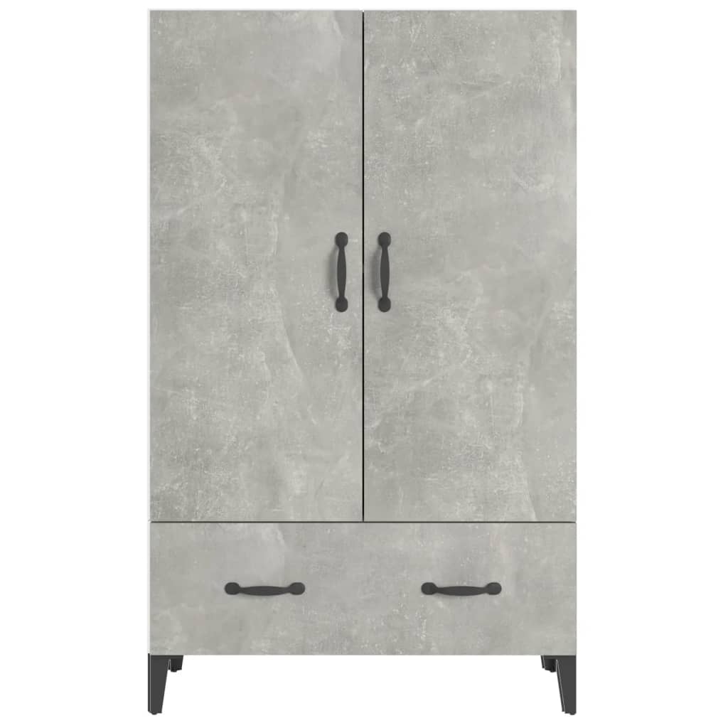 Highboard betonggrå 70x31x115 cm konstruert tre