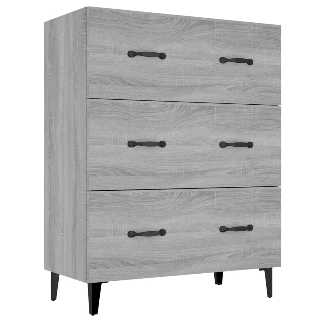 Skjenk grå sonoma 69,5x34x90 cm konstruert tre