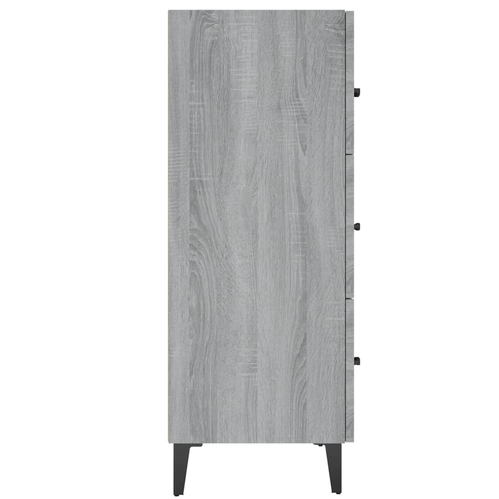 Skjenk grå sonoma 69,5x34x90 cm konstruert tre