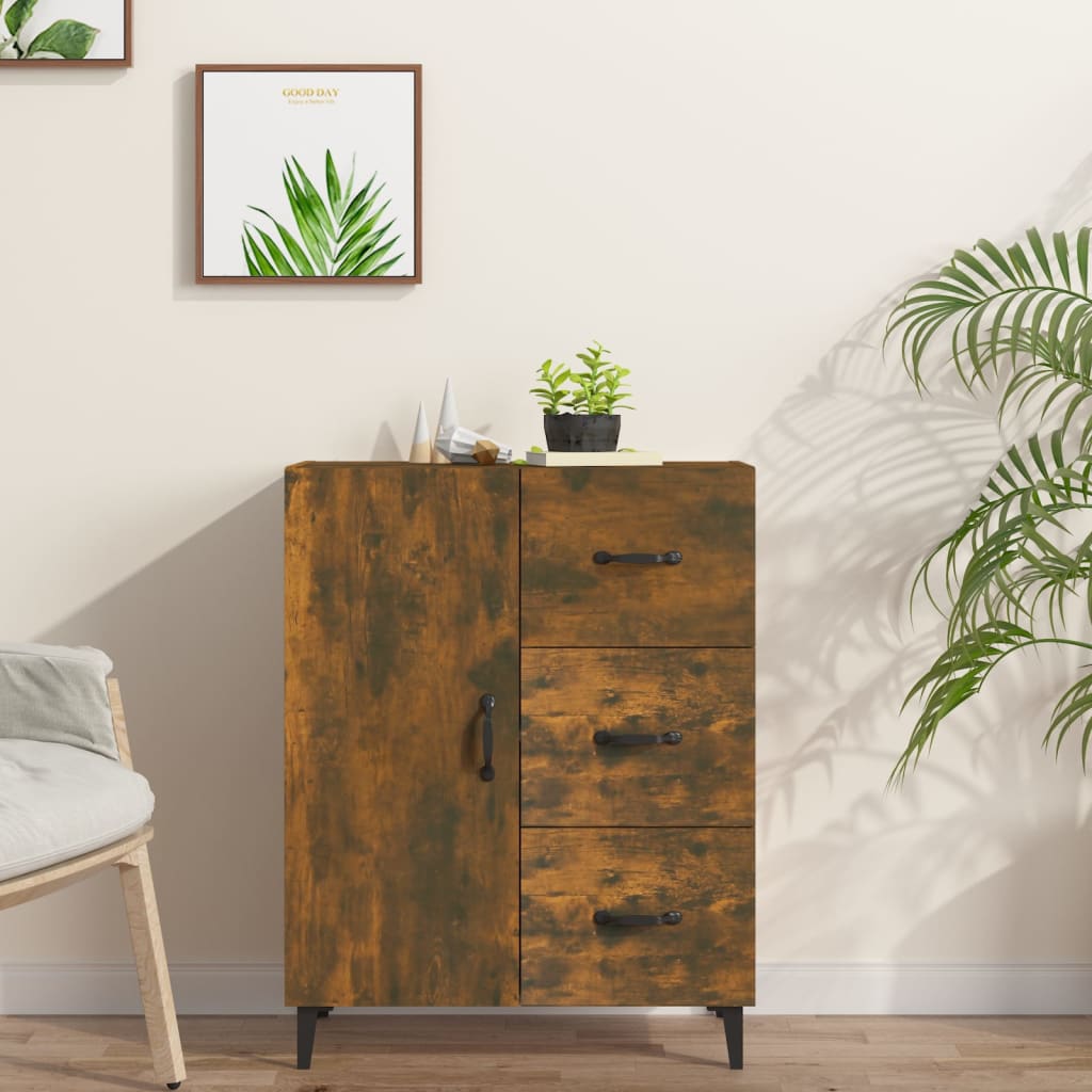 Skjenk røkt eik 69,5x34x90 cm konstruert tre