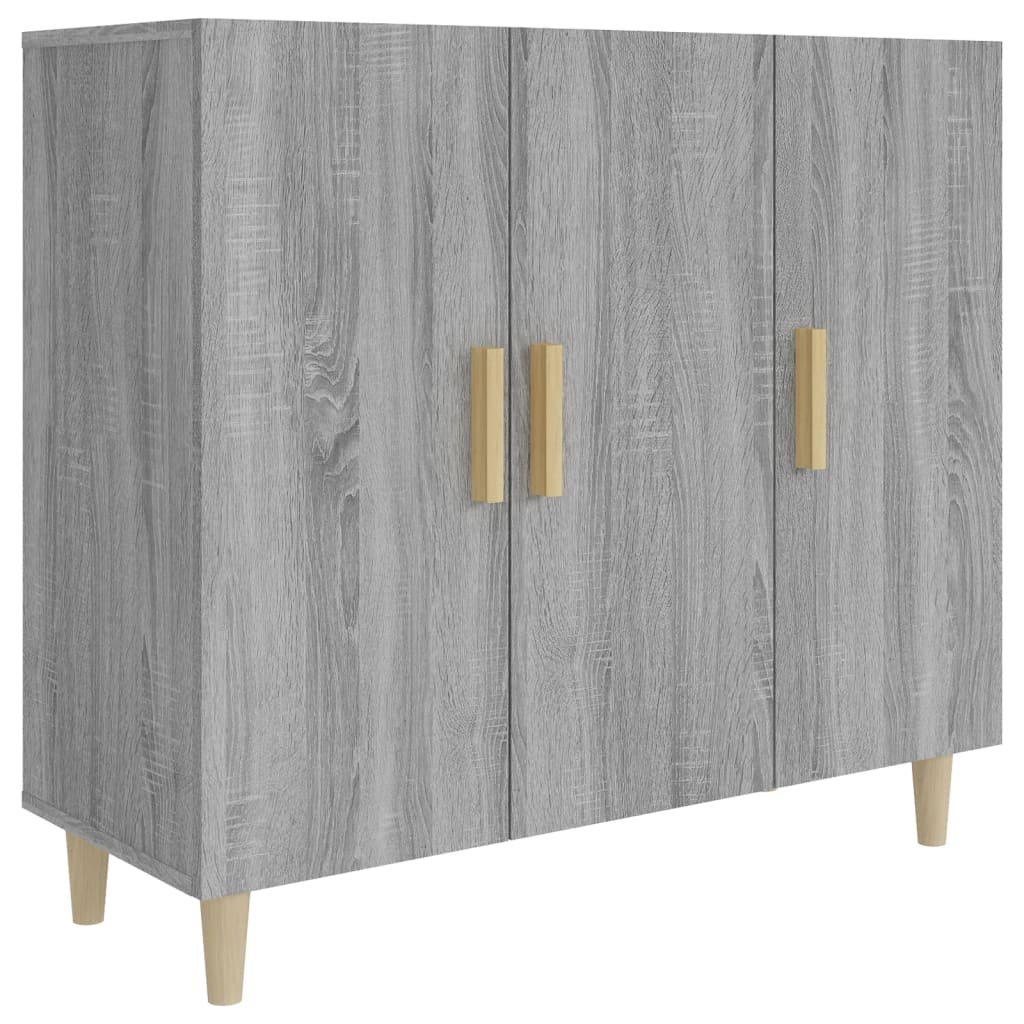 Skjenk grå sonoma 90x34x80 cm konstruert tre vidaXL