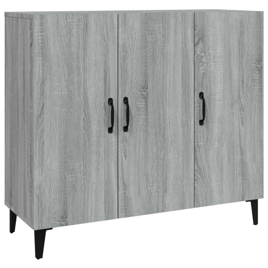 Skjenk grå sonoma 90x34x80 cm konstruert tre