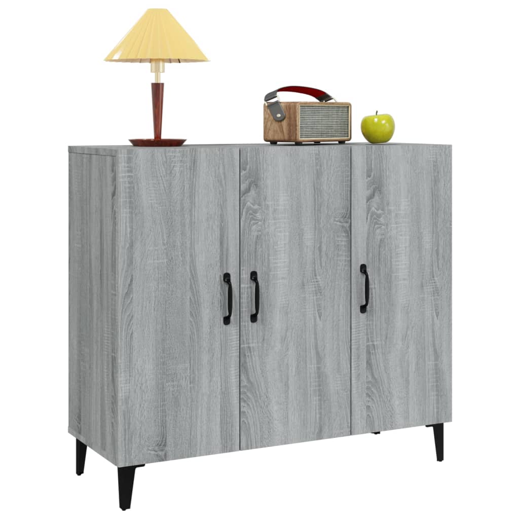 Skjenk grå sonoma 90x34x80 cm konstruert tre