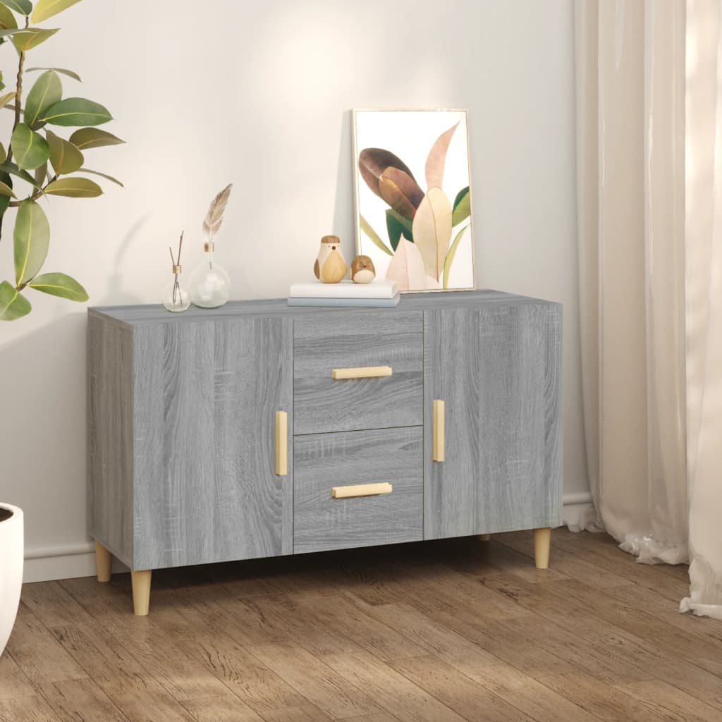 Skjenk grå sonoma 100x36x60 cm konstruert tre