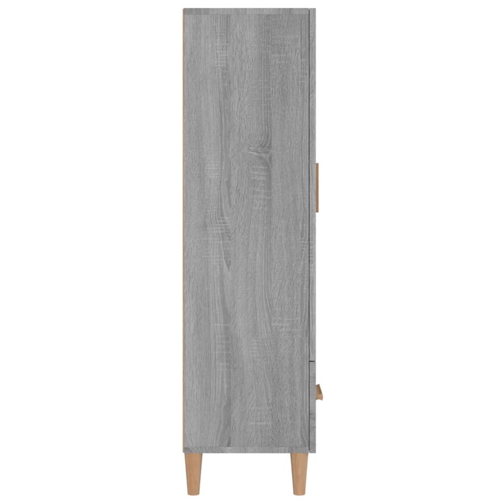 Highboard grå sonoma 70x31x115 cm konstruert tre