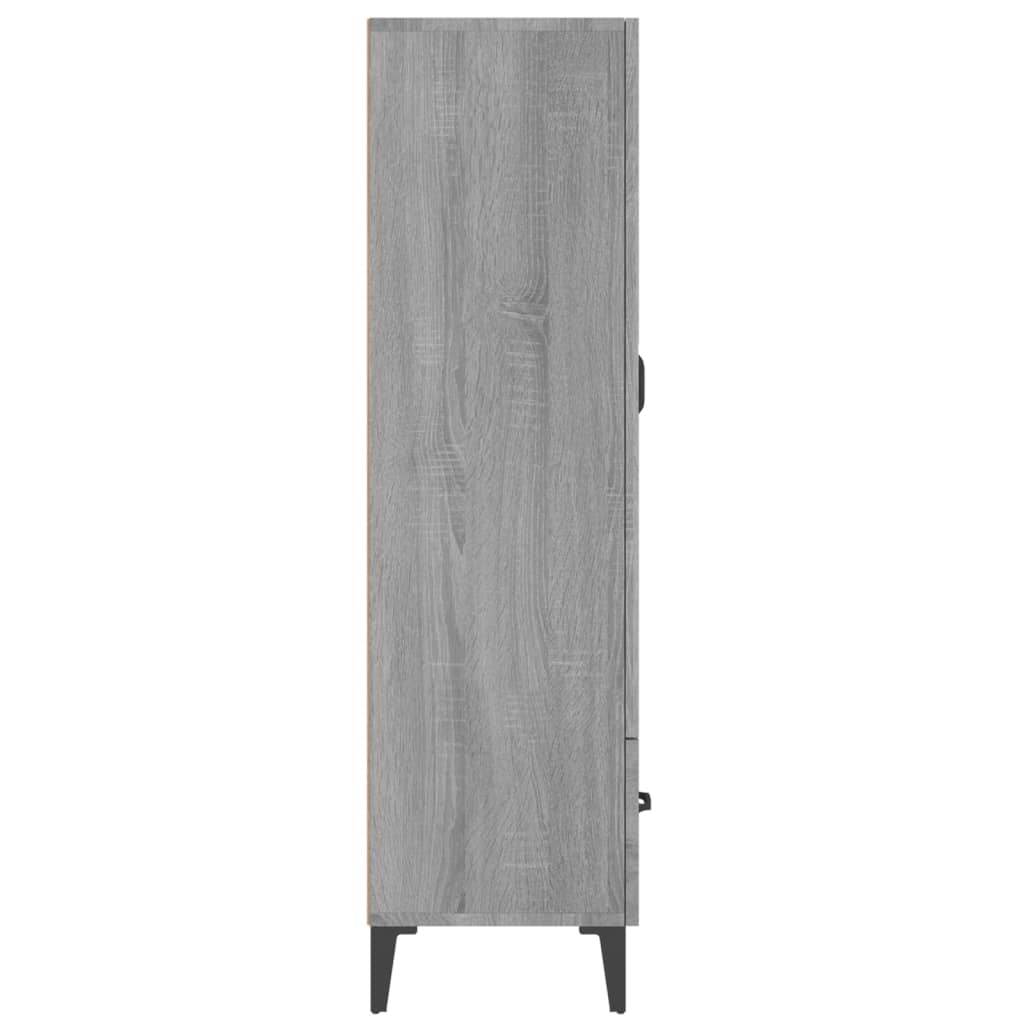 Highboard grå sonoma 70x31x115 cm konstruert tre