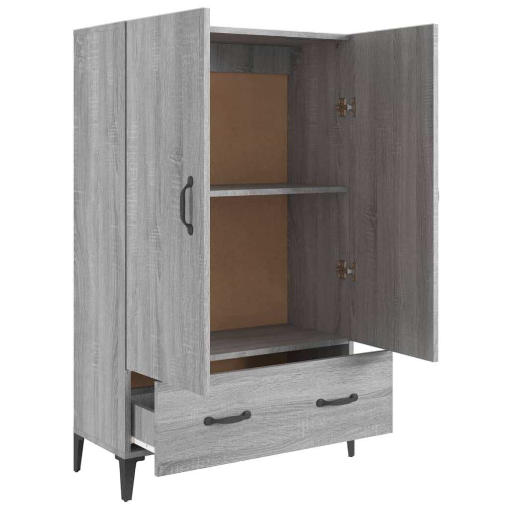 Highboard grå sonoma 70x31x115 cm konstruert tre