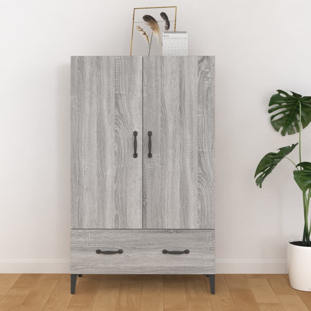 Highboard grå sonoma 70x31x115 cm konstruert tre