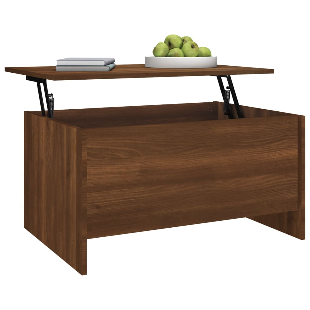Salongbord brun eik 80x55,5x41,5 cm konstruert tre