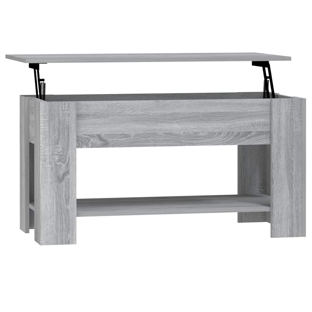 Salongbord grå sonoma 101x49x52 cm konstruert tre