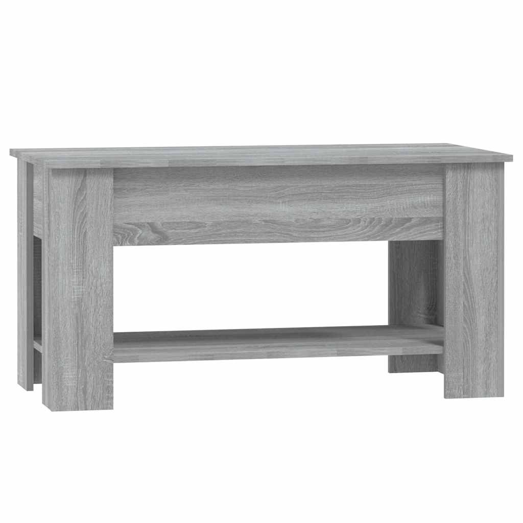 Salongbord grå sonoma 101x49x52 cm konstruert tre
