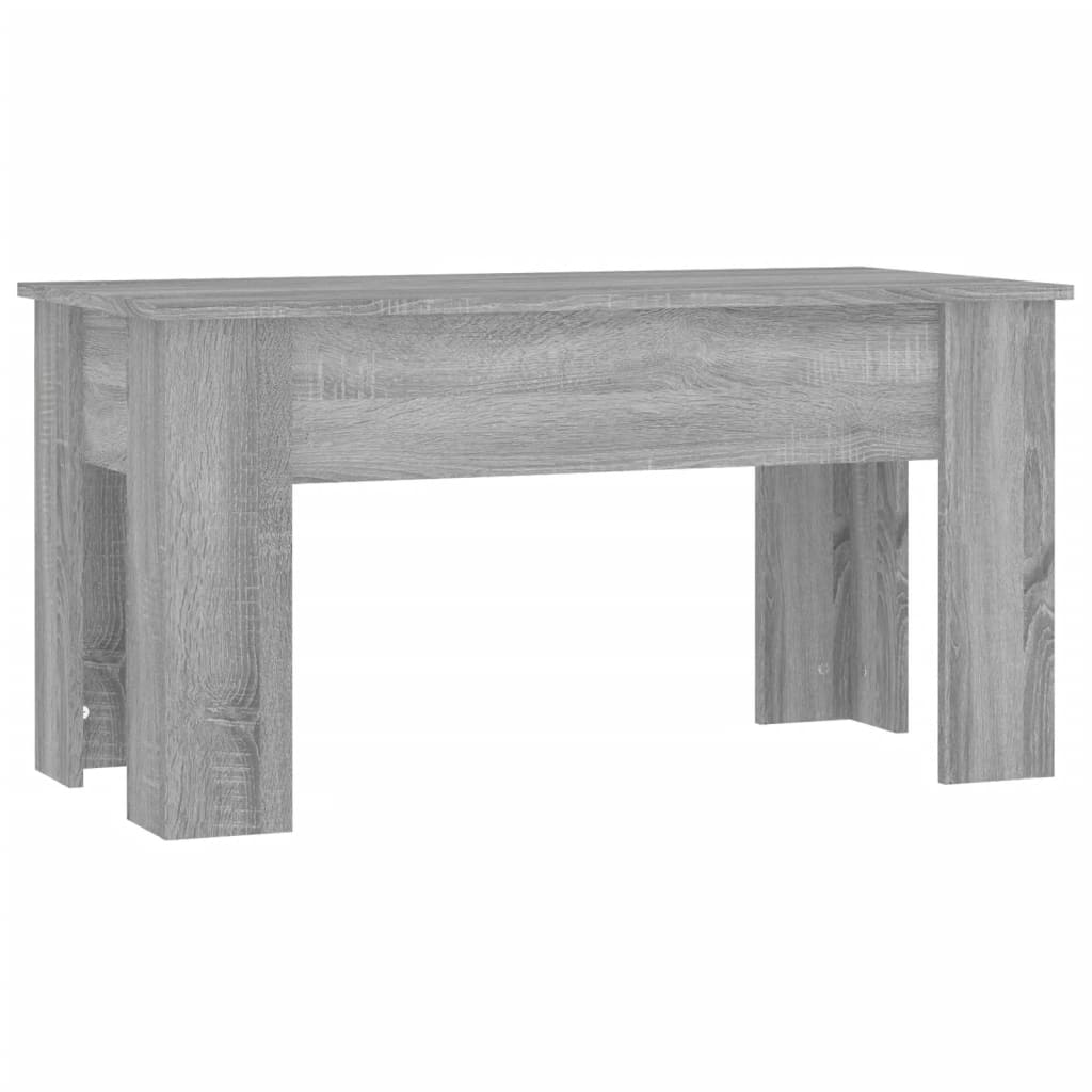 Salongbord grå sonoma 101x49x52 cm konstruert tre