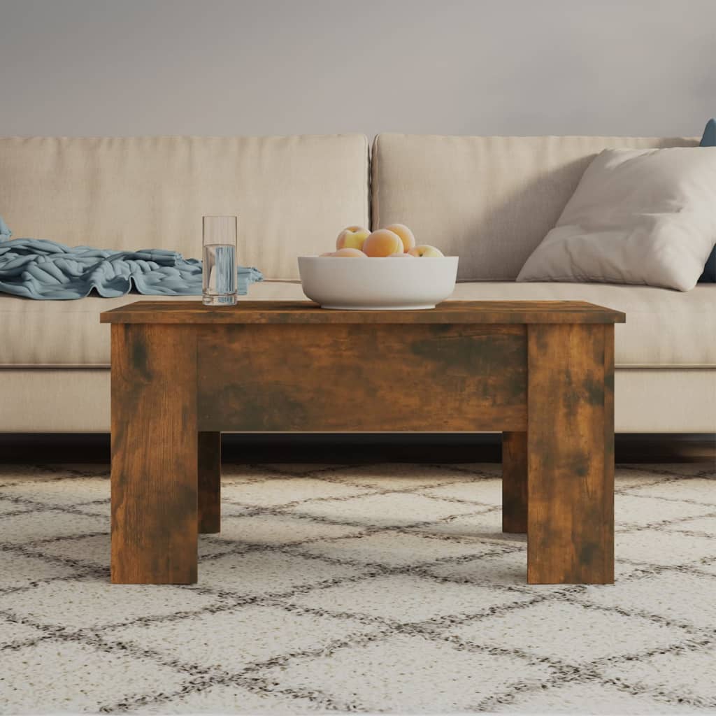 Salongbord røkt eik 79x49x41 cm konstruert tre