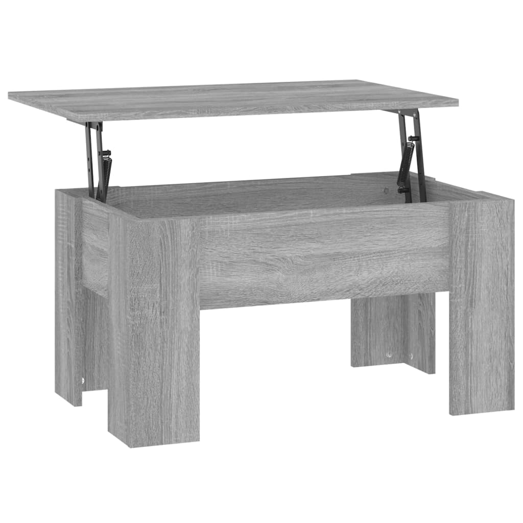 Salongbord grå sonoma 79x49x41 cm konstruert tre
