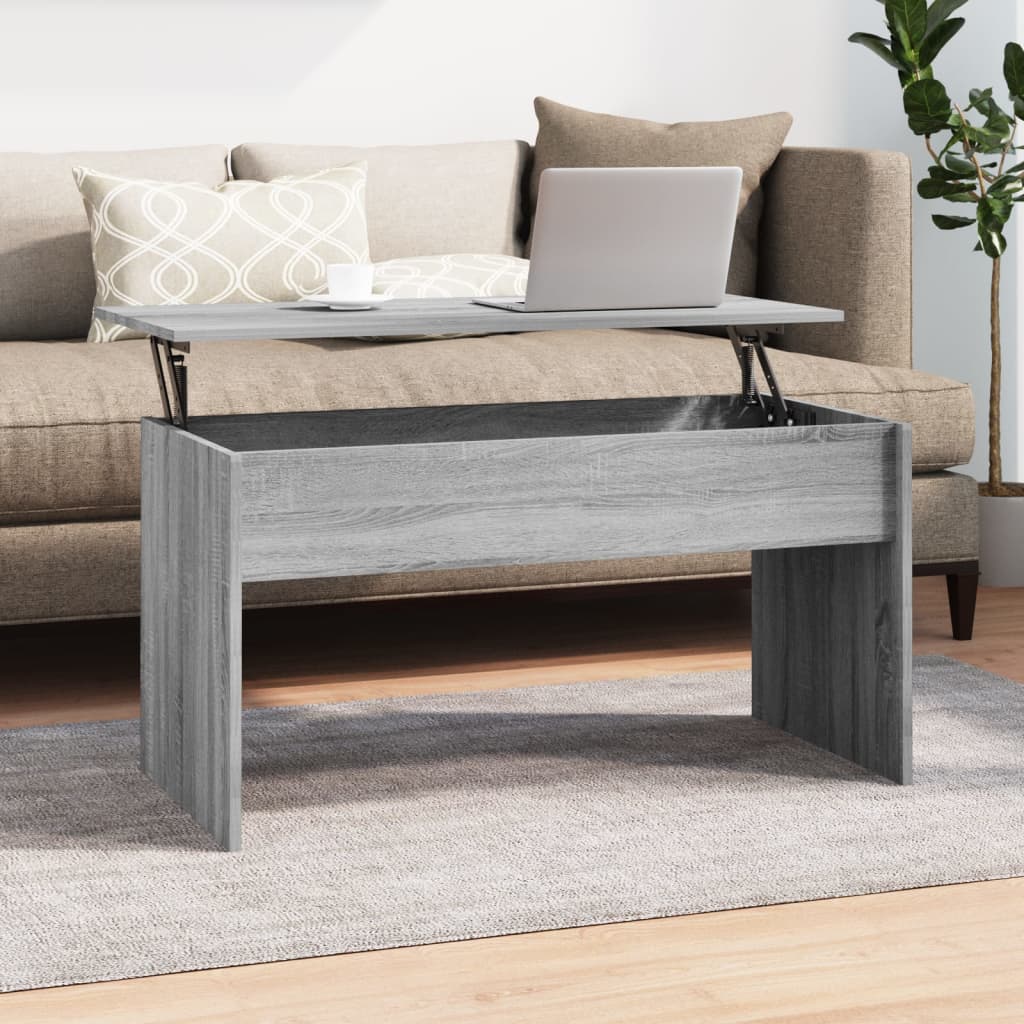 Salongbord grå sonoma 102x50,5x52,5 cm konstruert tre