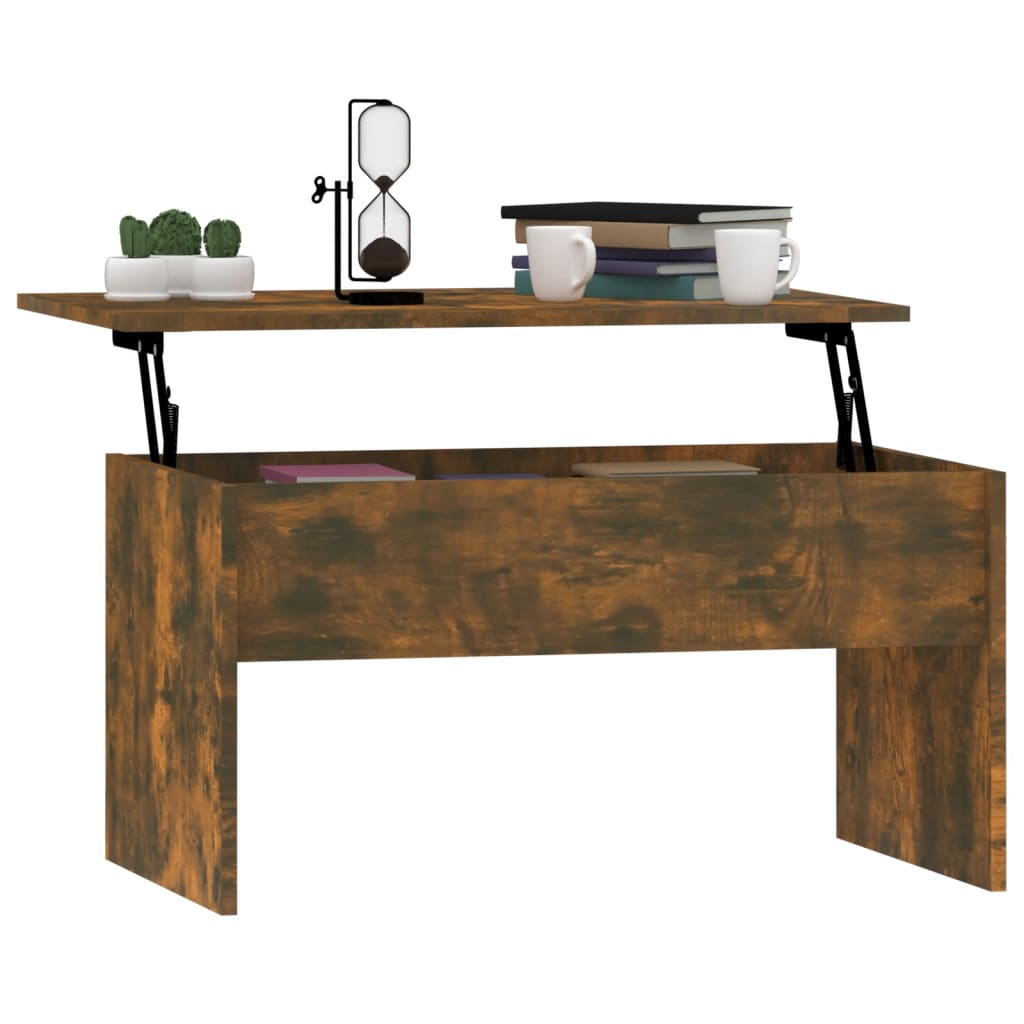 Salongbord røkt eik 80x50,5x41,5 cm konstruert tre