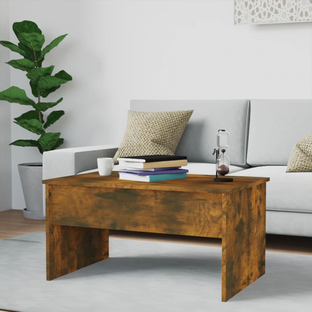 Salongbord røkt eik 80x50,5x41,5 cm konstruert tre