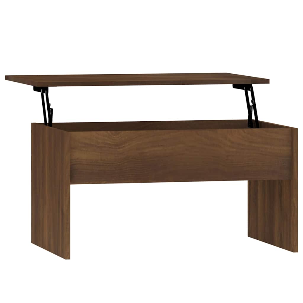 Salongbord brun eik 80x50,5x41,5 cm konstruert tre