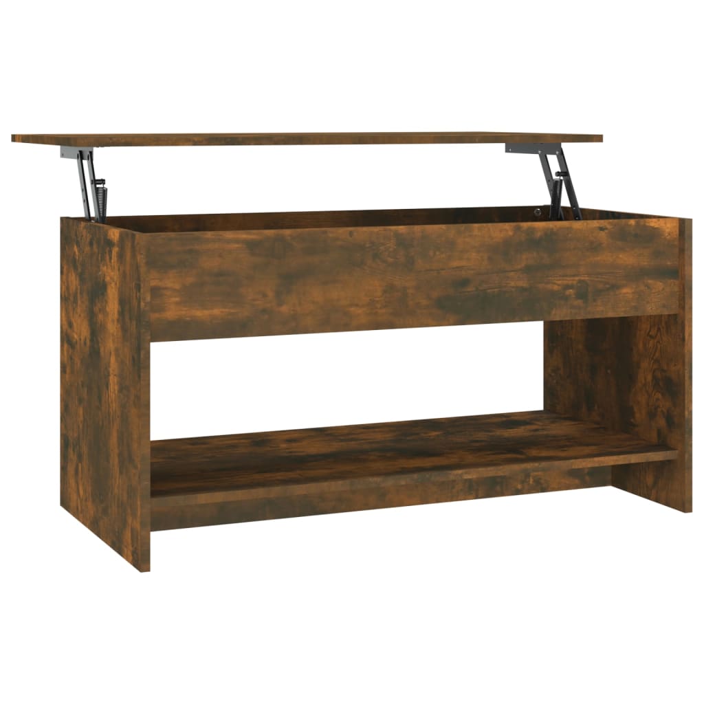 Salongbord røkt eik 102x50x52,5 cm konstruert tre