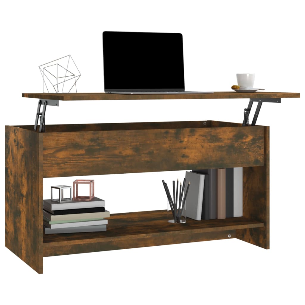Salongbord røkt eik 102x50x52,5 cm konstruert tre