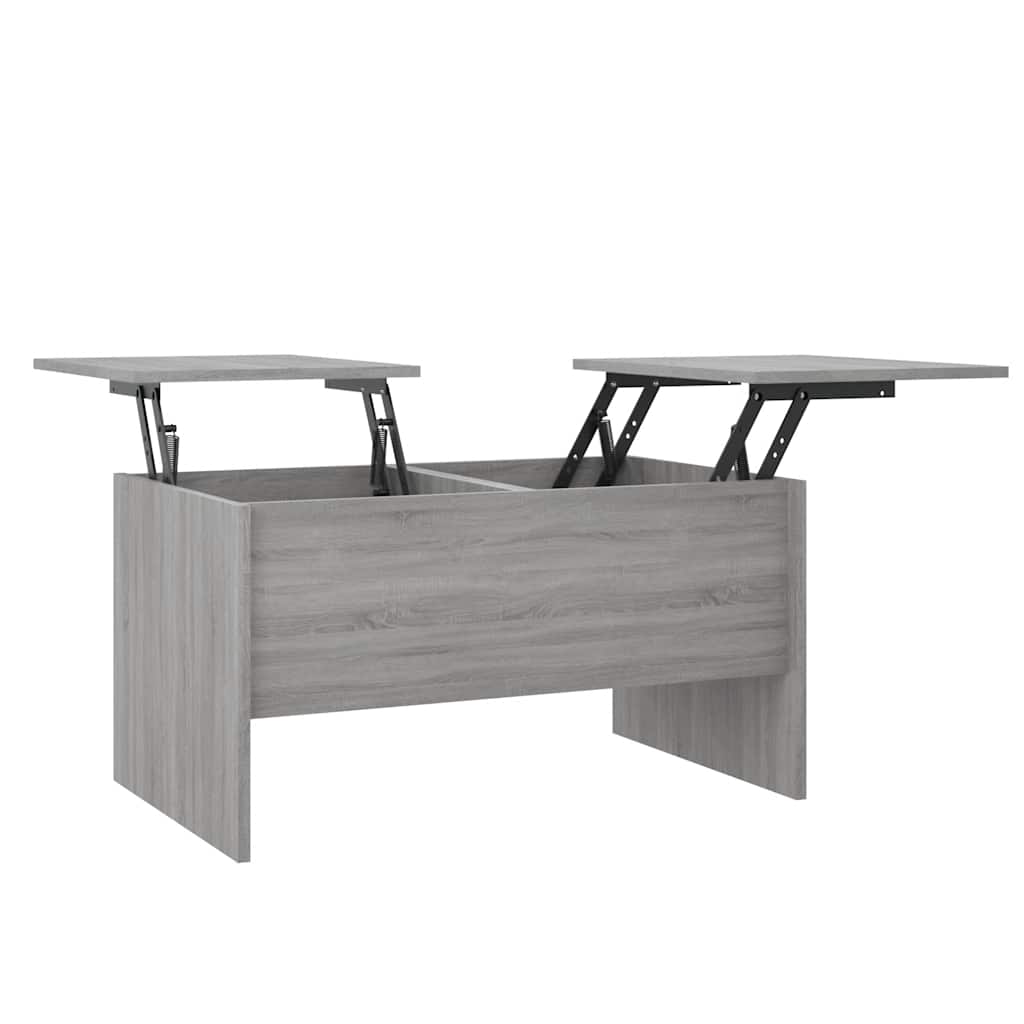 Salongbord grå sonoma 80x50x42,5 cm konstruert tre