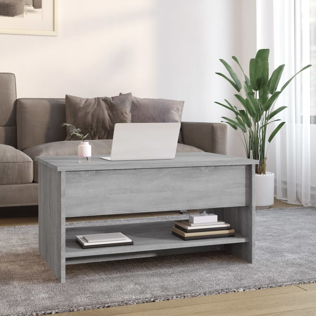 Salongbord grå sonoma 80x50x40 cm konstruert tre