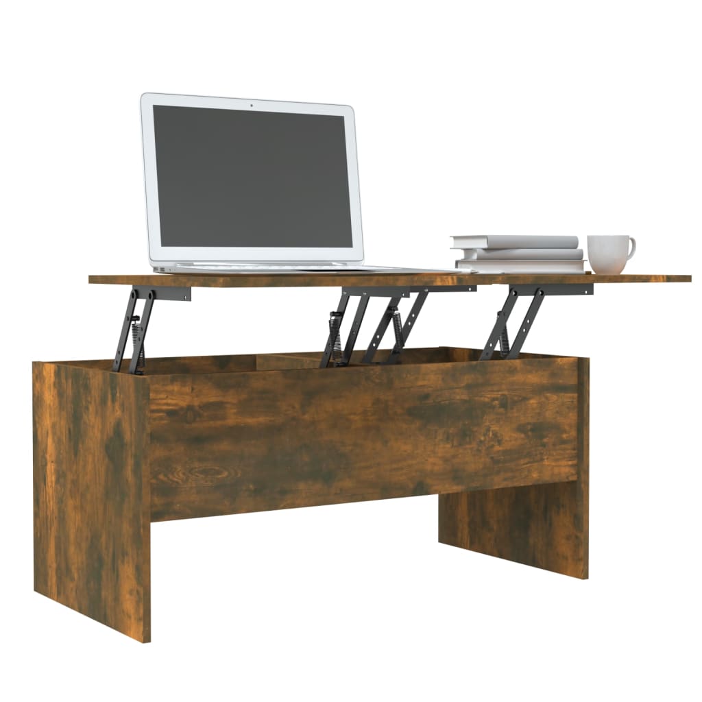 Salongbord røkt eik 102x50,5x46,5 cm konstruert tre