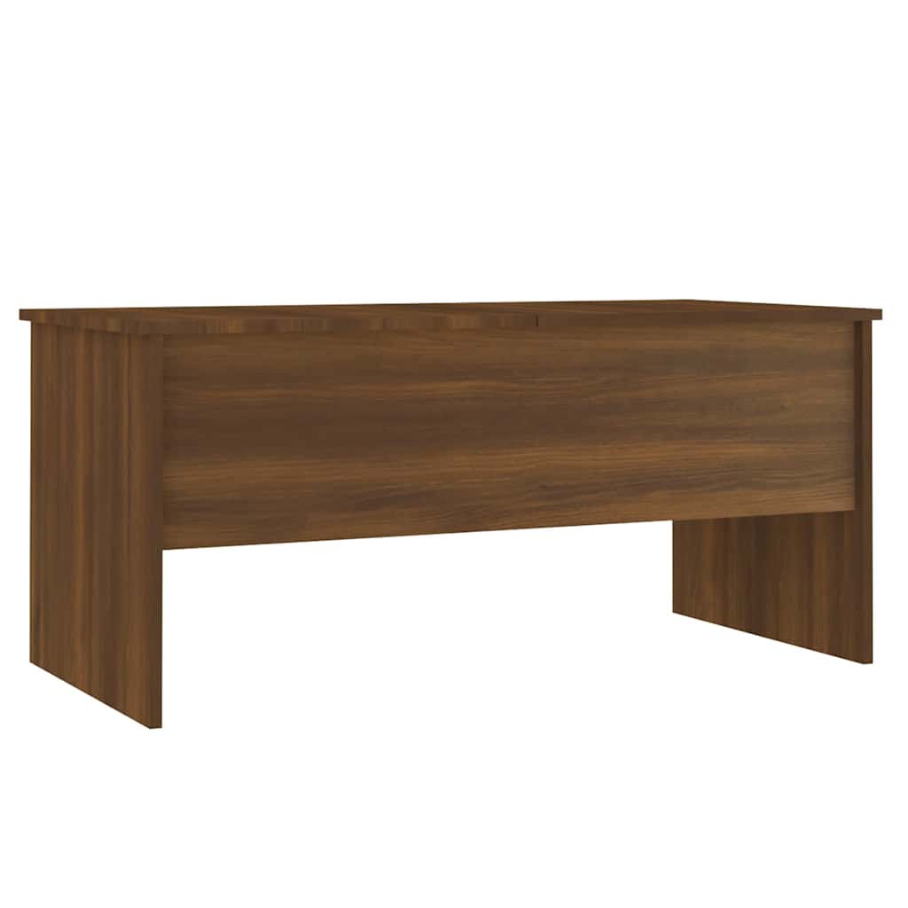Salongbord brun eik 102x50,5x46,5 cm konstruert tre