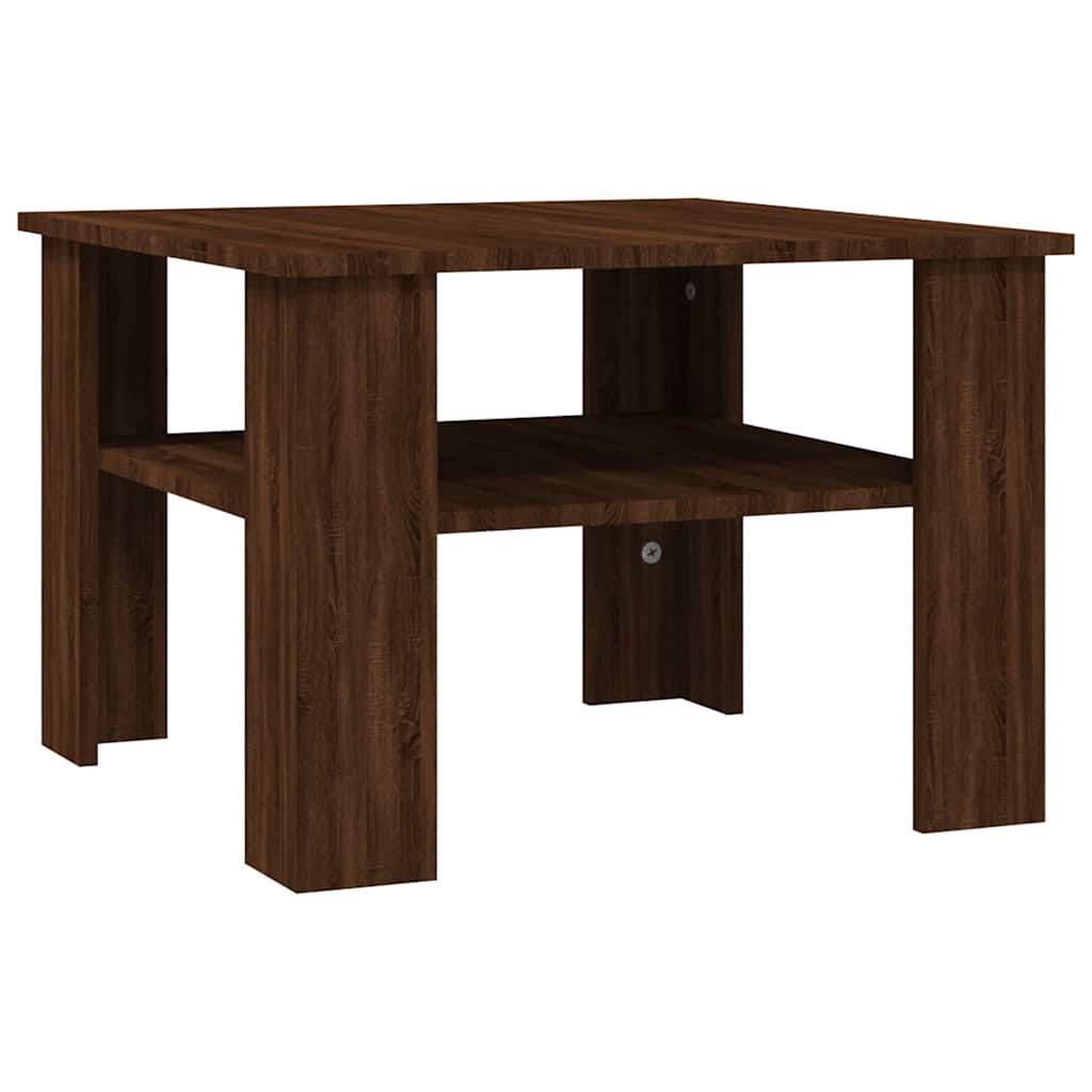 Salongbord brun eik 60x60x42 cm konstruert tre