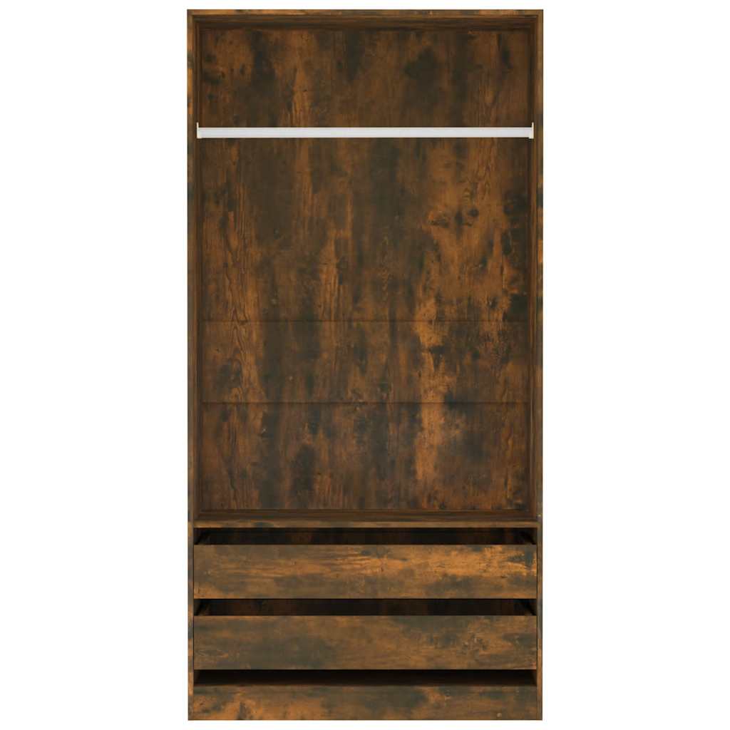 Garderobe røkt eik 100x50x200 cm konstruert tre