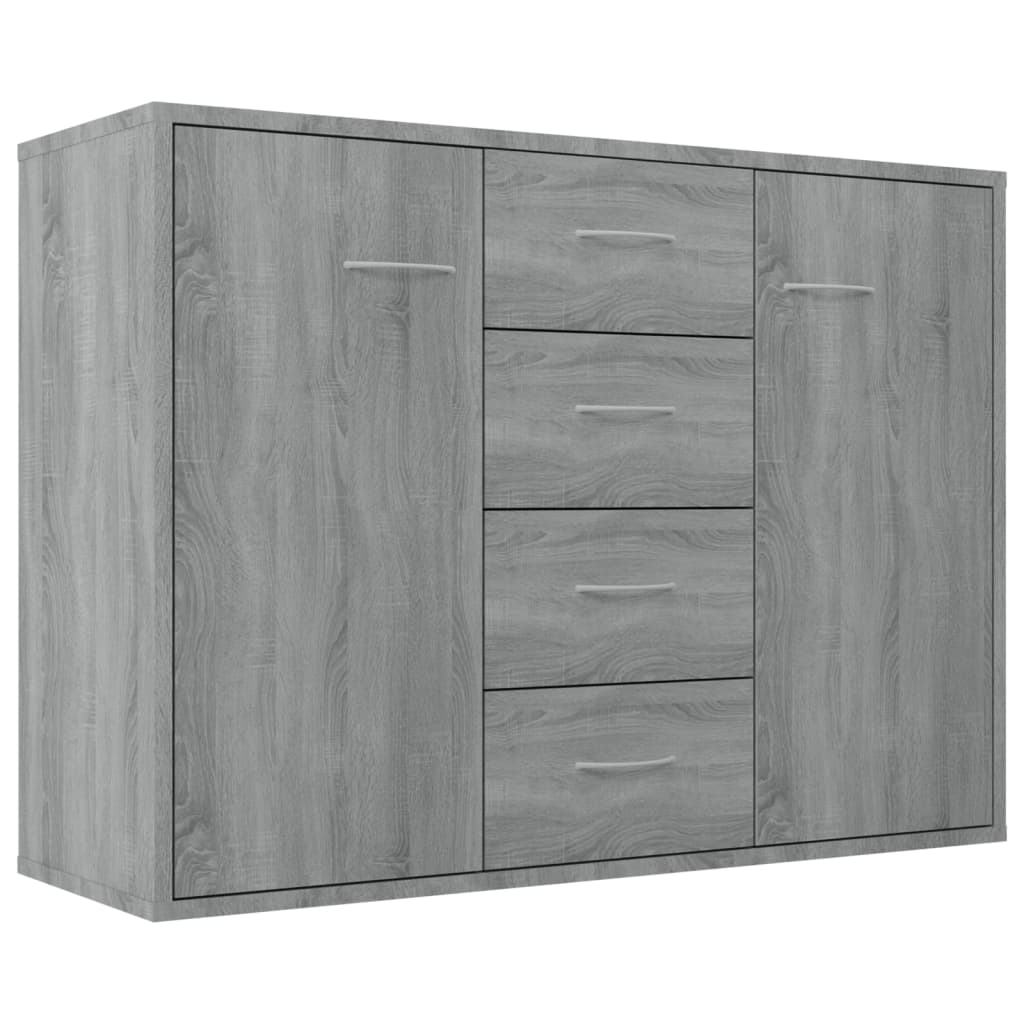 Skjenk grå sonoma 88x30x65 cm konstruert tre