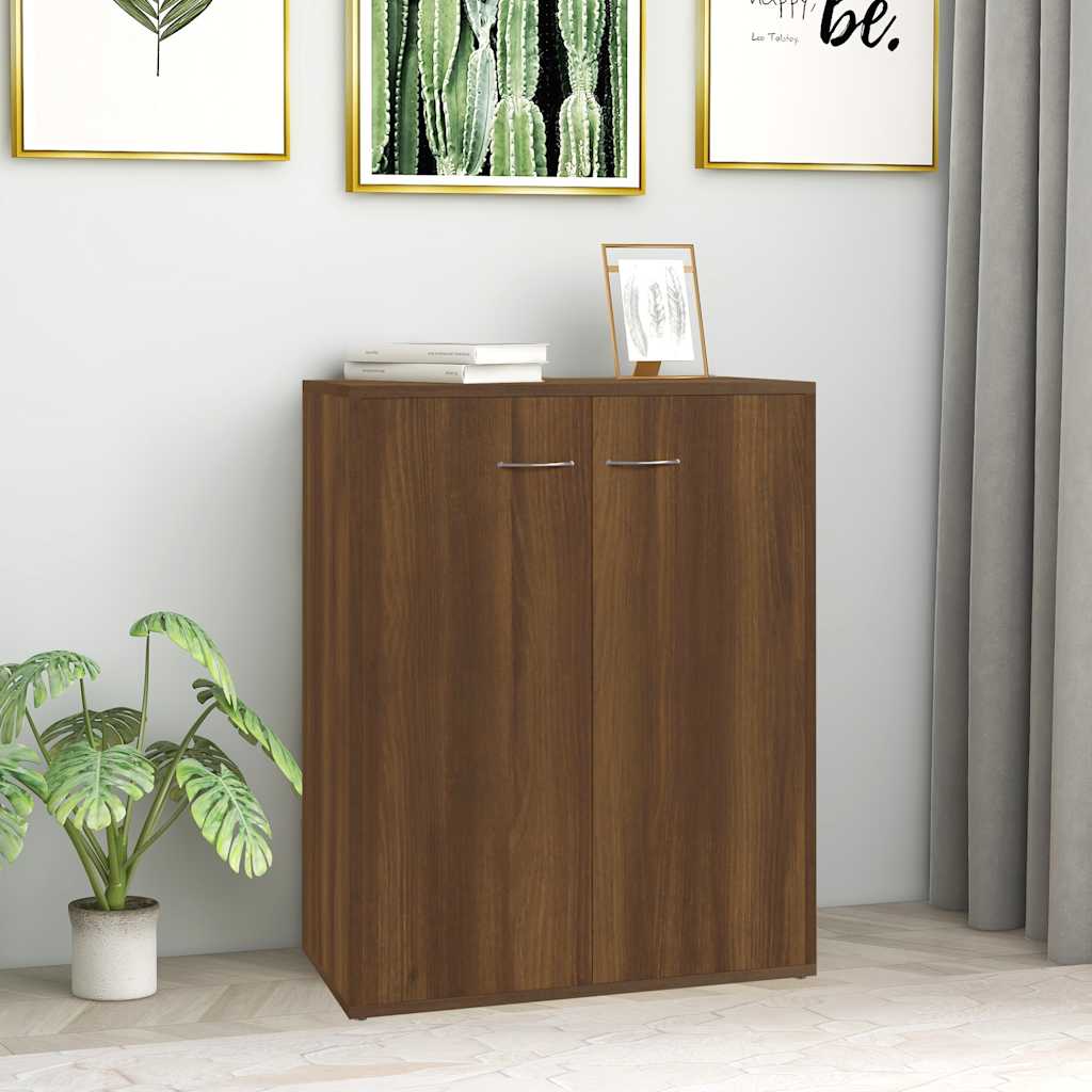 Skjenk brun eik 60x30x75 cm konstruert tre