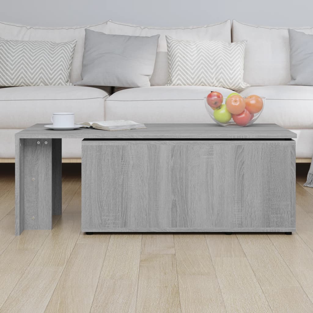 Salongbord grå sonoma 150x50x35 cm konstruert tre