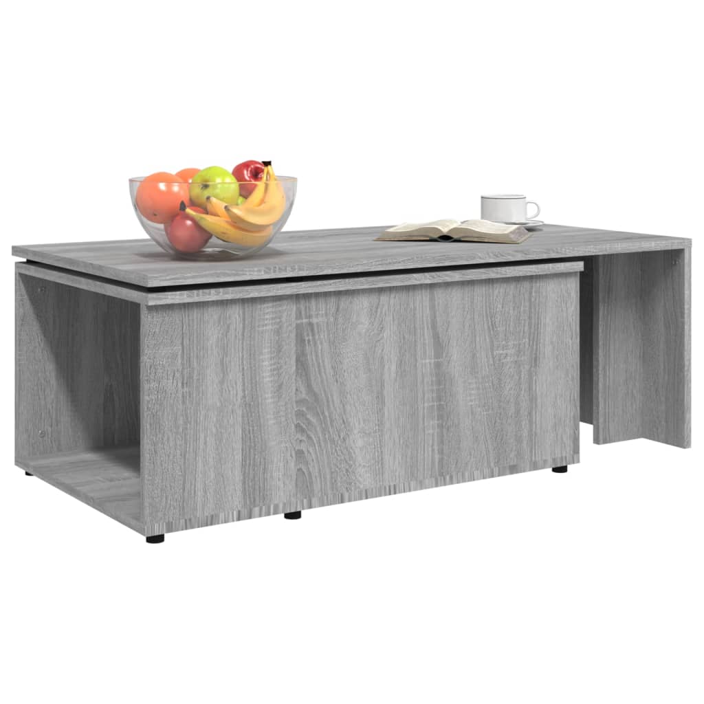 Salongbord grå sonoma 150x50x35 cm konstruert tre