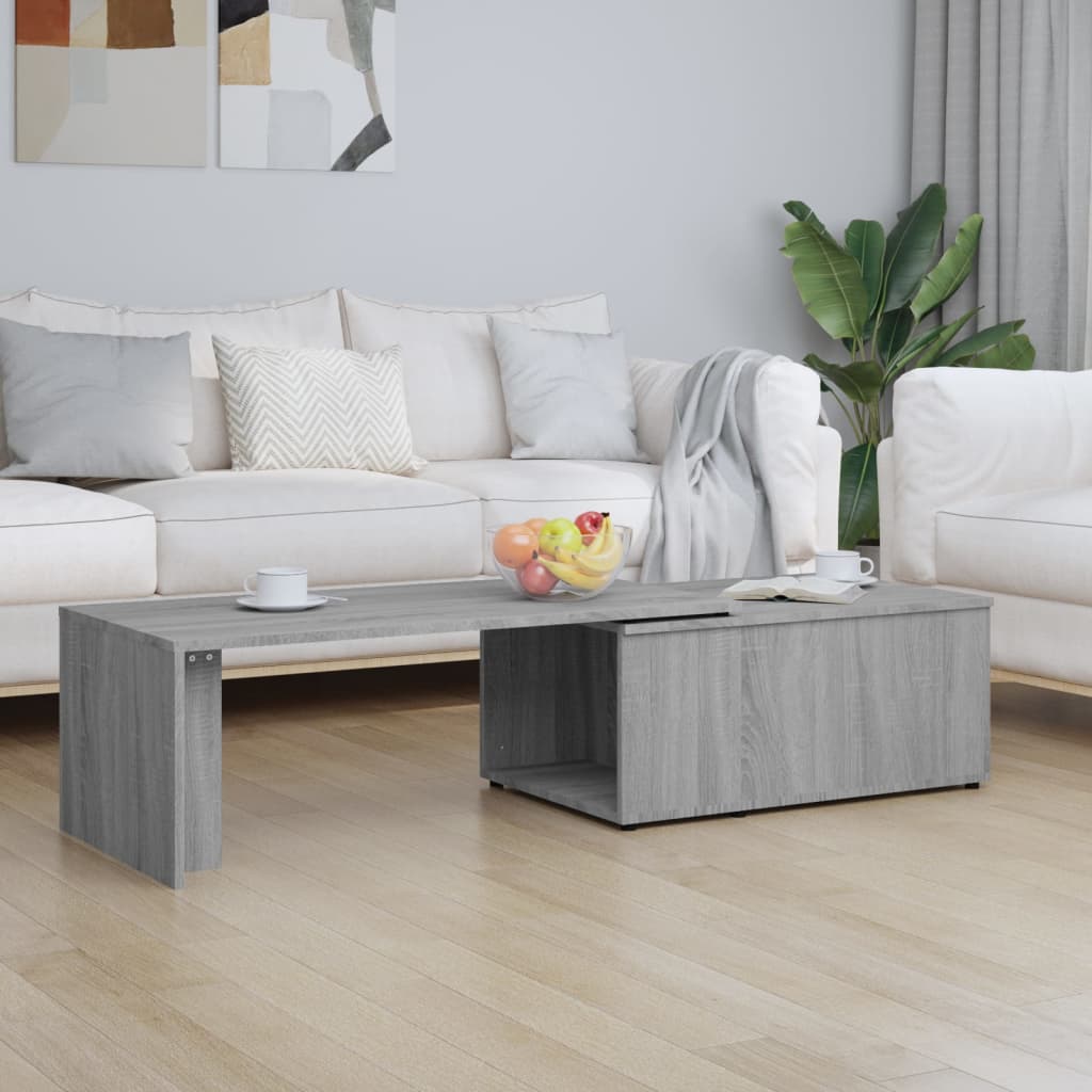 Salongbord grå sonoma 150x50x35 cm konstruert tre