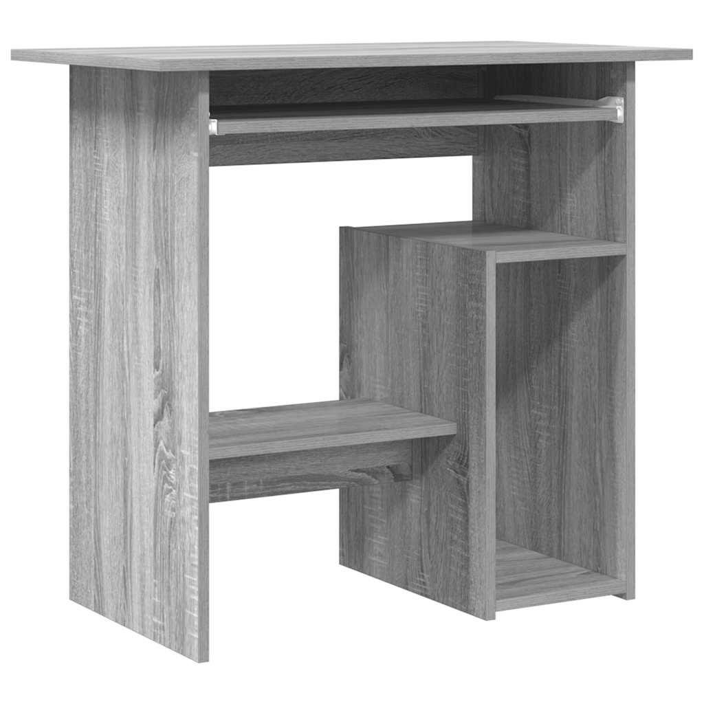 Skrivebord grå sonoma 80x45x74 cm konstruert tre