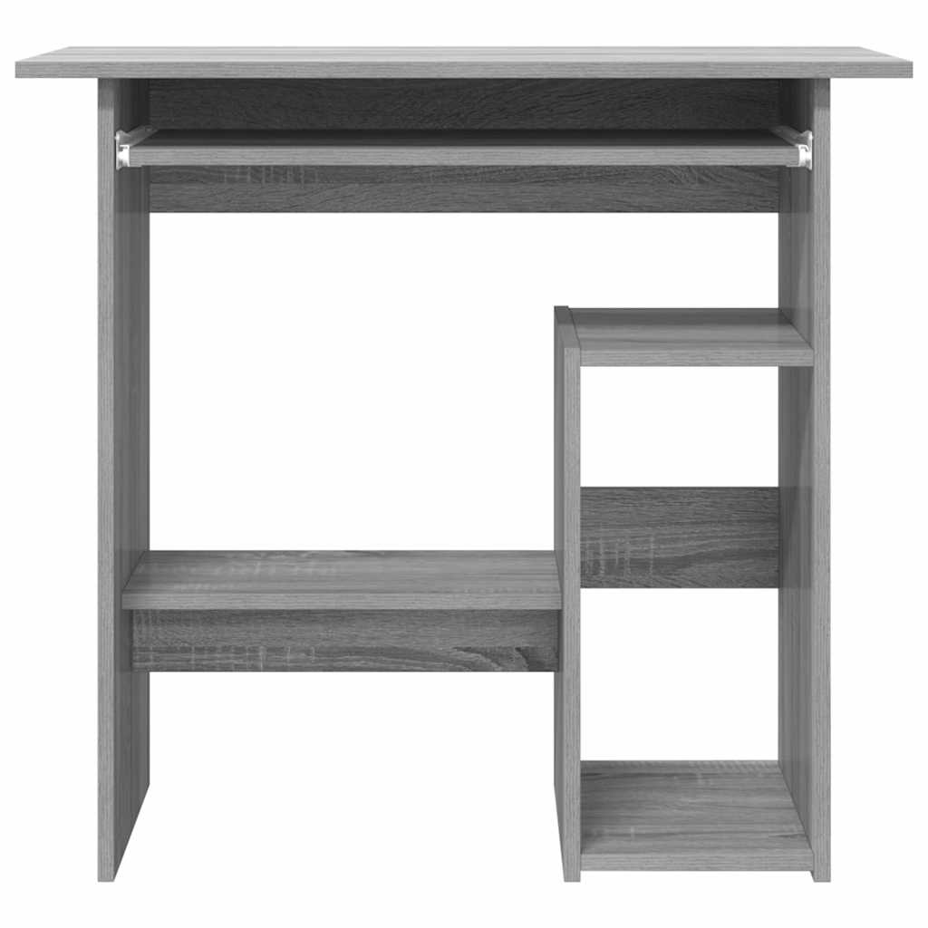 Skrivebord grå sonoma 80x45x74 cm konstruert tre