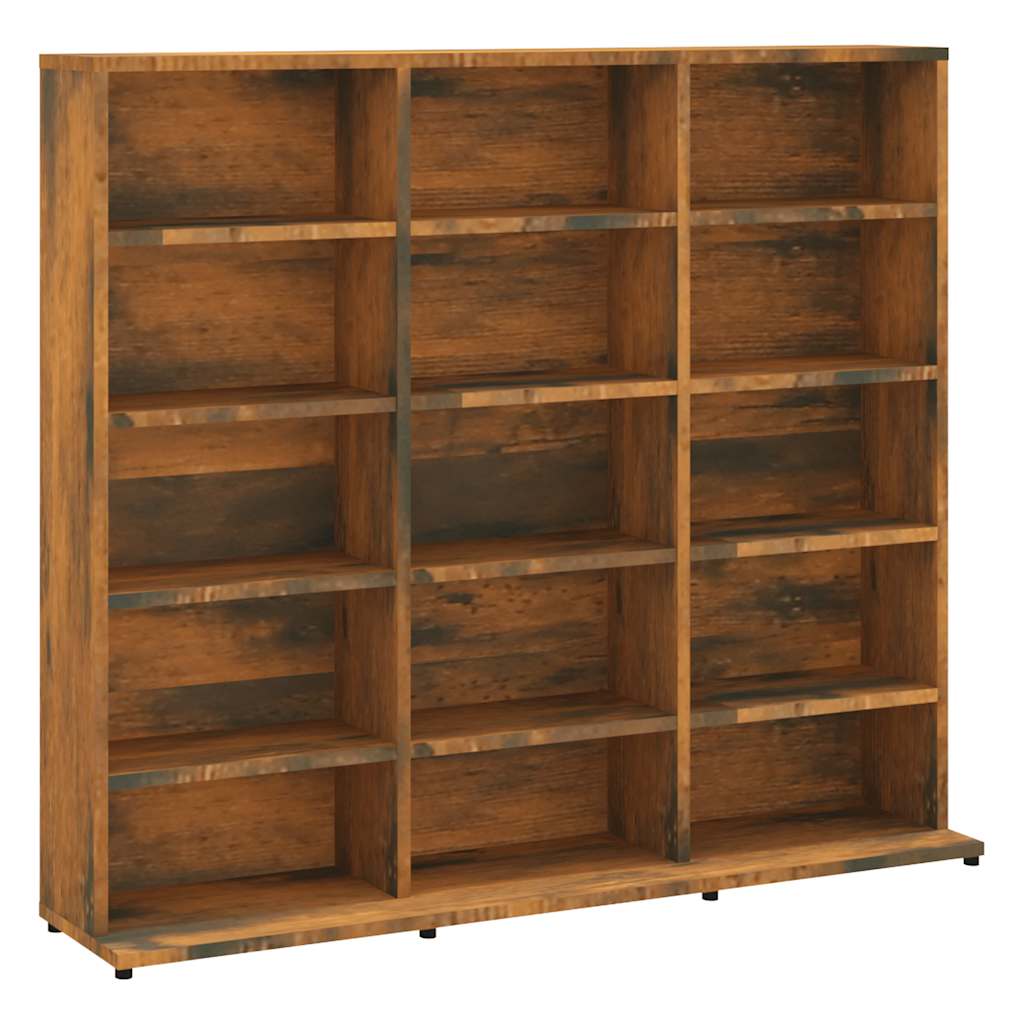 CD-skap røkt eik 100x23x89,5 cm konstruert tre