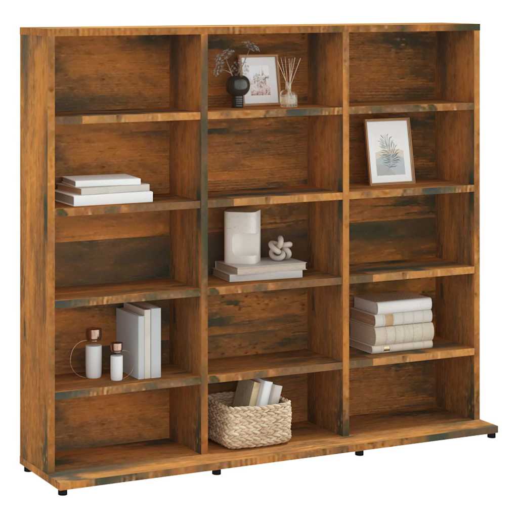 CD-skap røkt eik 100x23x89,5 cm konstruert tre