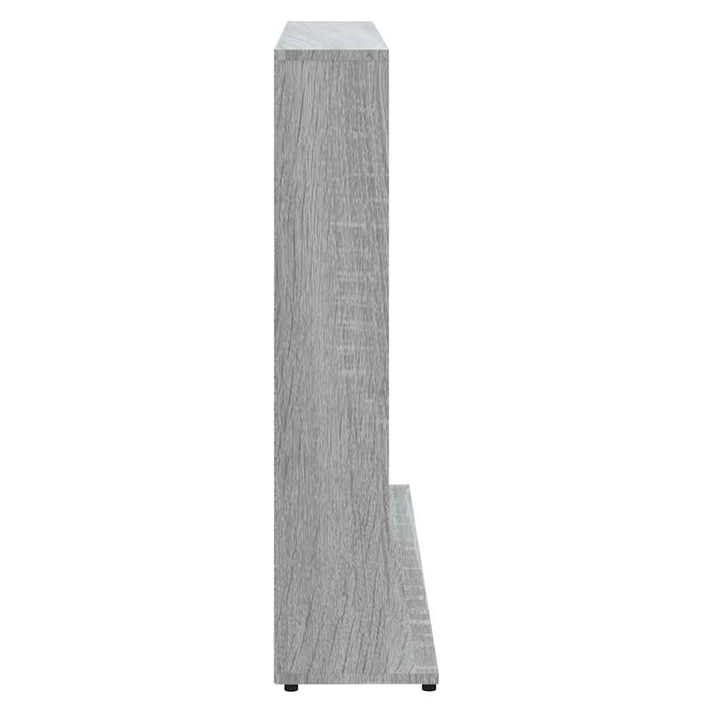 CD-skap grå sonoma 100x23x89,5 cm konstruert tre