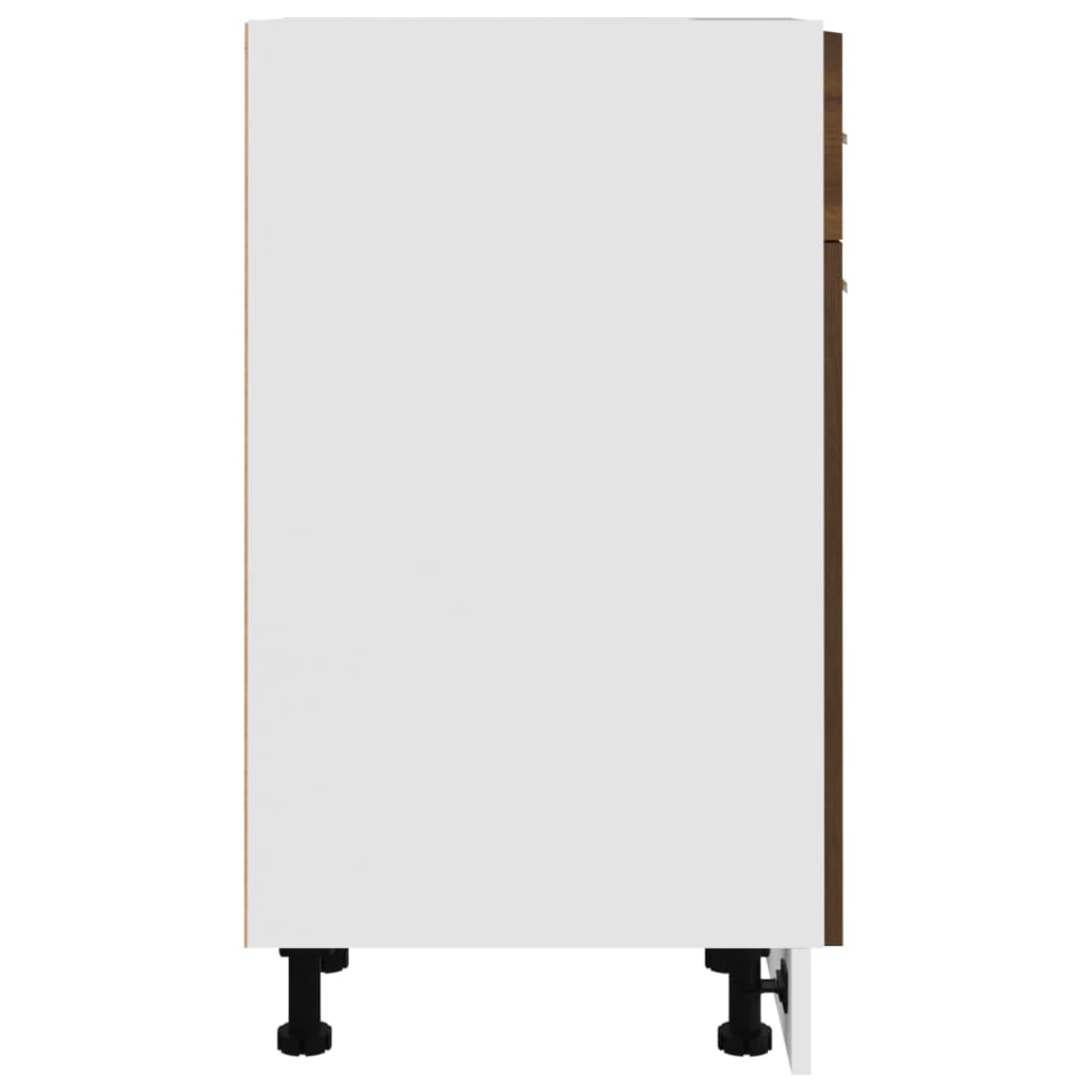 Underskap med skuff Lyon brun eik 30x46x81,5 cm konstruert tre